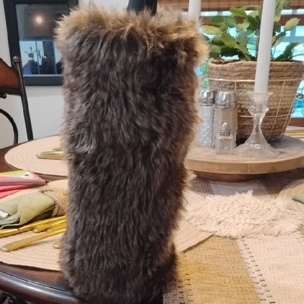 Faux Fur Wine Bottle Cover
